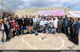 تصویری/ کلنگ زنی اولین مدرسه خیرساز استان در سال ۹۶ در روستای شنقوش آباد اهر