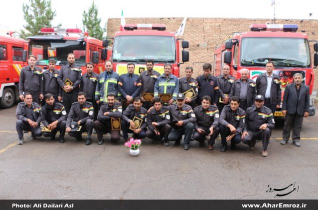 تصویری/ گرامیداشت روز آتش‌نشانی در شهرستان اهر