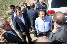 تصویری/ حضور وزیر راه و شهرسازی در اهر و بازدید از پروژه در حال احداث بزرگراه اهر – تبریز