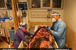 تصویری/ بخش مراقبت از بیماران کرونایی بیمارستان باقرالعلوم اهر