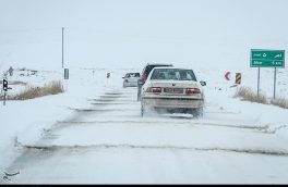 برف و کولاک شدید جاده اهر – تبریز  را فرا گرفت