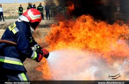 تصویری/ دوره آموزشی آتش نشانان شهرداریهای همجوار اهر