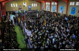 تصویری/ اجتماع بزرگ بسیجیان مدافع حرم شهرستان اهر (۲)