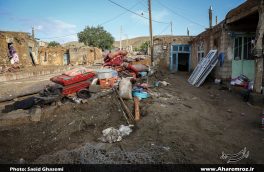 تصویری/ خسارت سیل در روستای “باللی قشلاق” شهرستان اهر