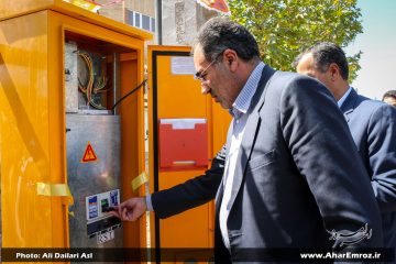 شش طرح برقرسانی با اعتبار ۷۵۰ میلیون تومان در اهر افتتاح شد