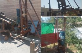 توقیف دستگاه حفاری غیرمجاز در حال حفر چاه فاقد مجوز قانونی در اراضی روستای گرنگاه